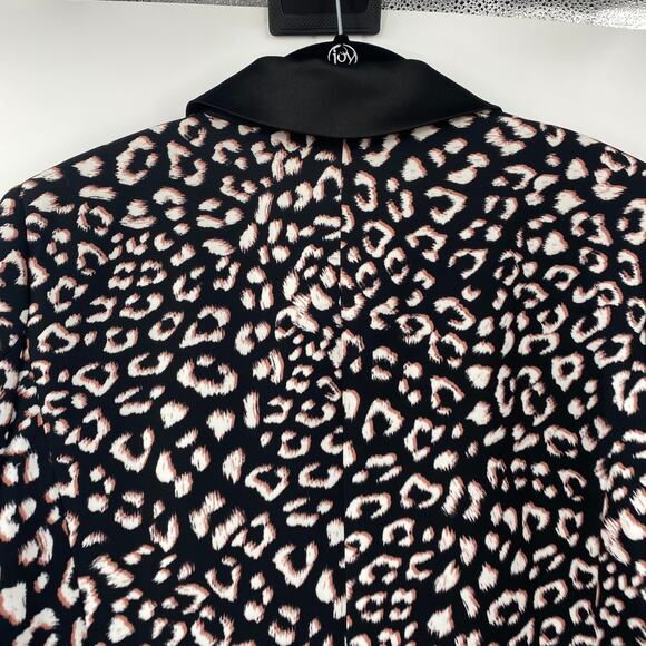 Eloquii Leopard Print Blazer Single Breasted Button White Black NEW Womens 14W - Picture 6 of 10